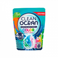 Концентрированные универсальные капсулы для стирки белья Laboratory Katrin Ocean Clean Color 