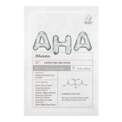 Выравнивающая тканевая маска с АНА кислотой JMsolution Layer Care Able Mask